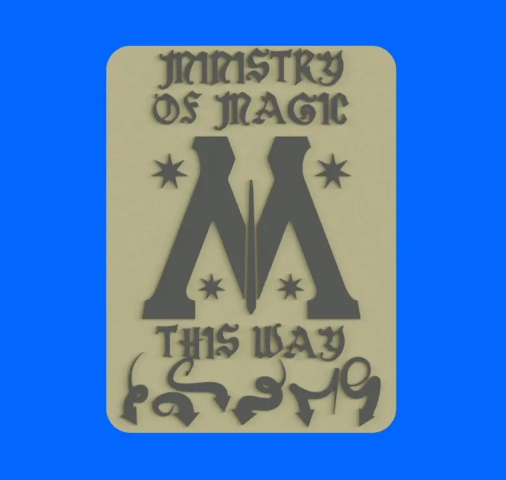 Ministry Of Magic This Way Bathroom Sign By Becker Thorne Download Free STL Model Printables