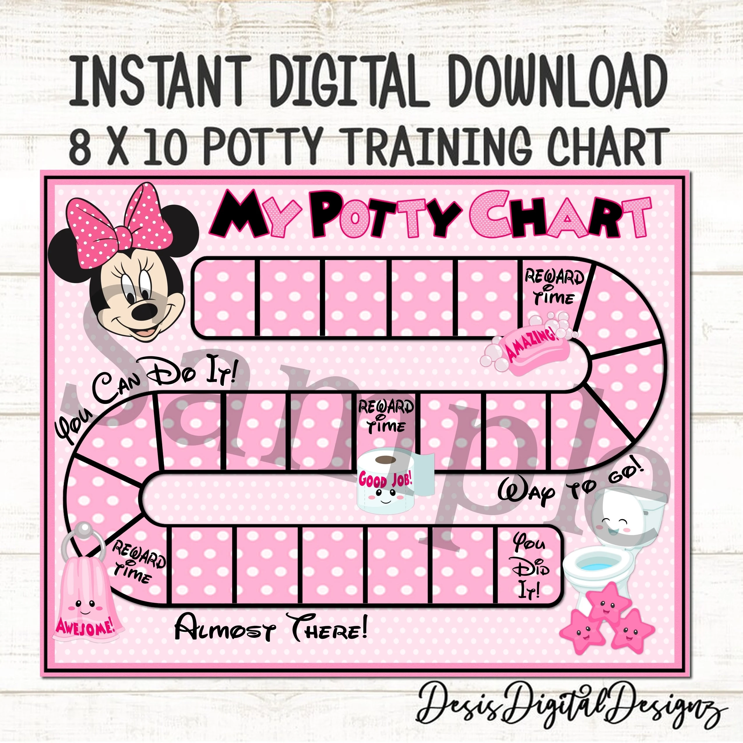 Minnie Mouse Potty Chart Minnie Mouse Potty Training Chart Reward Chart Potty Training Printable Potty Training Tips Digital Download Chart Etsy Sweden
