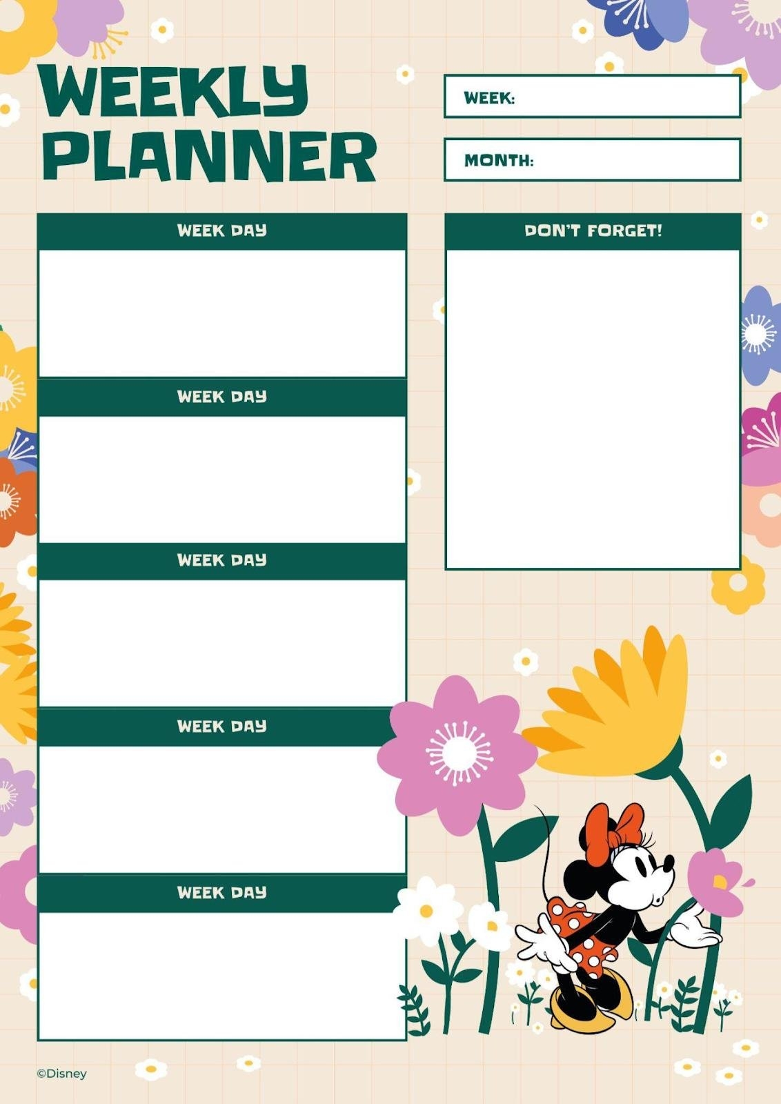 Minnie Mouse Planner Printables Minnie Mouse Planner Printables