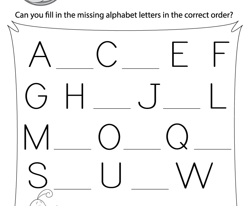Missing Letter Worksheets Free Printables Doozy Moo