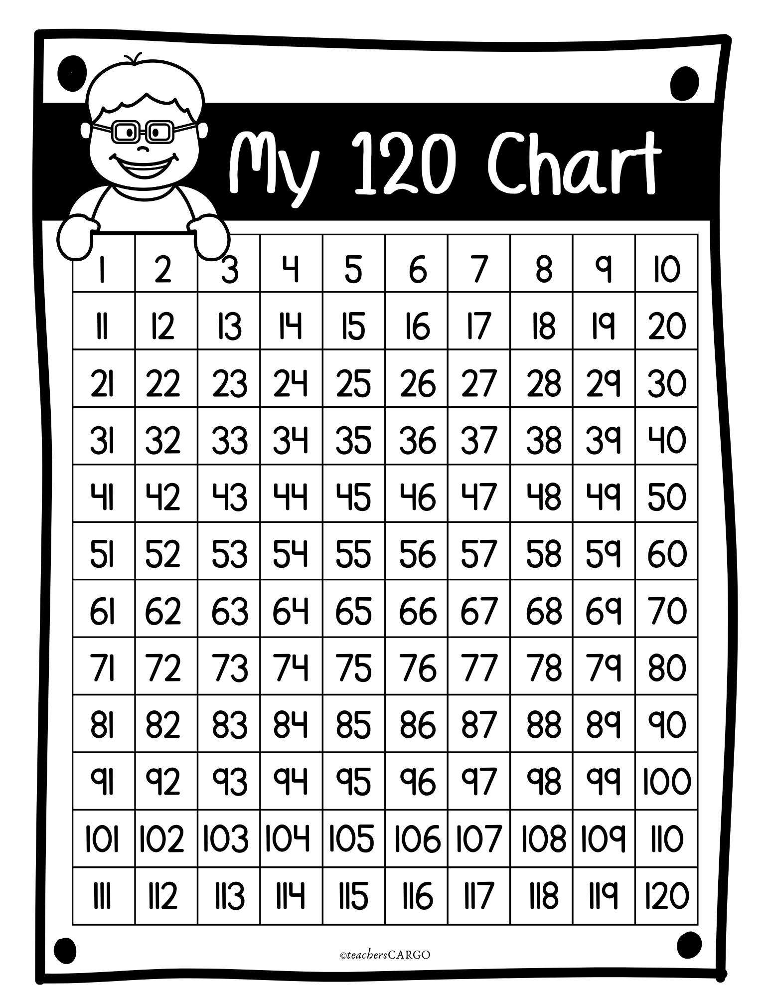 Free Printable 120 Chart Free Printable 120 Chart