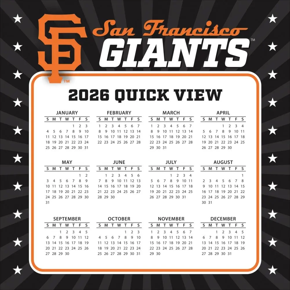 MLB San Francisco Giants 2026 Desk Calendar Calendars