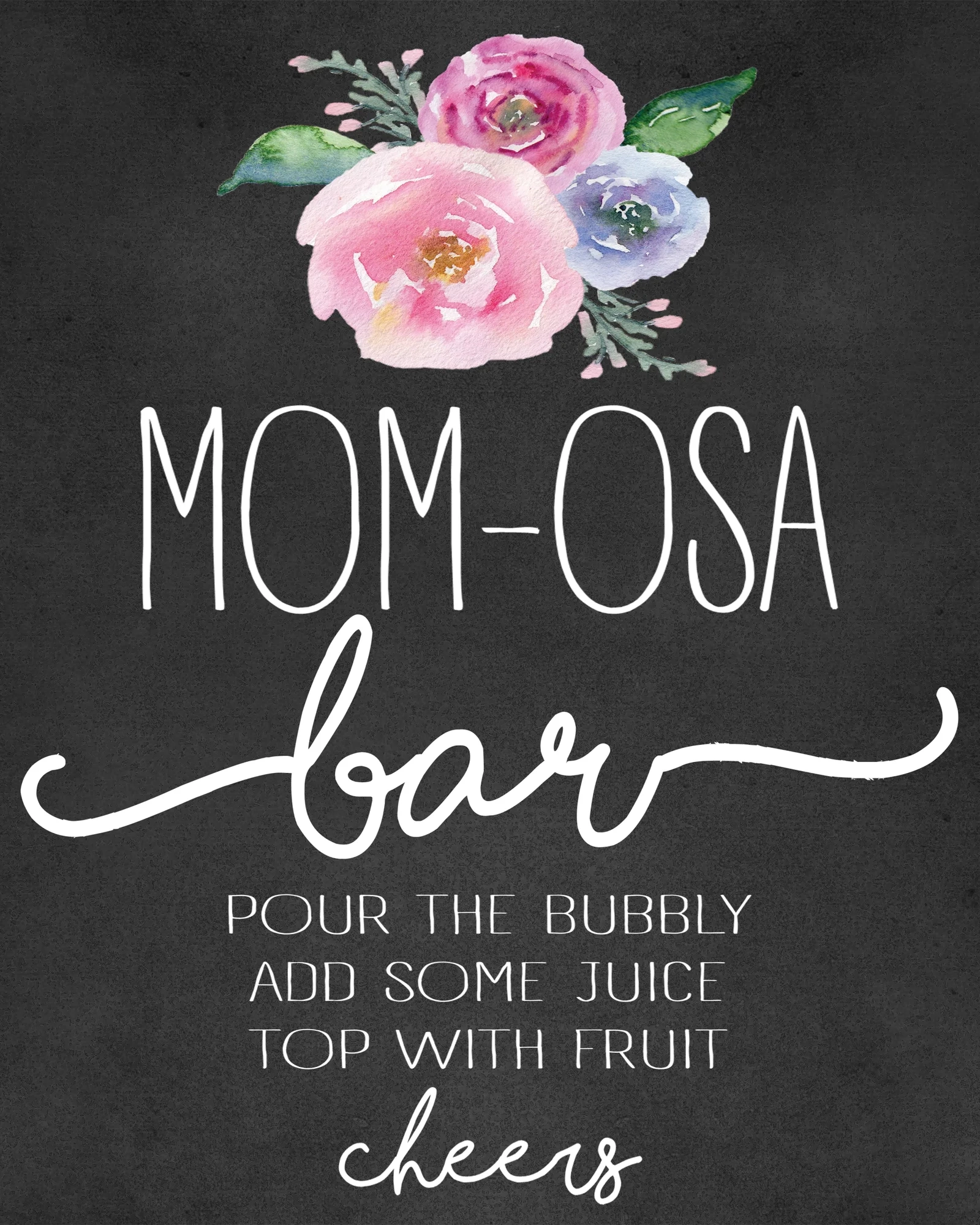 Mom-Osa Sign Free Printable