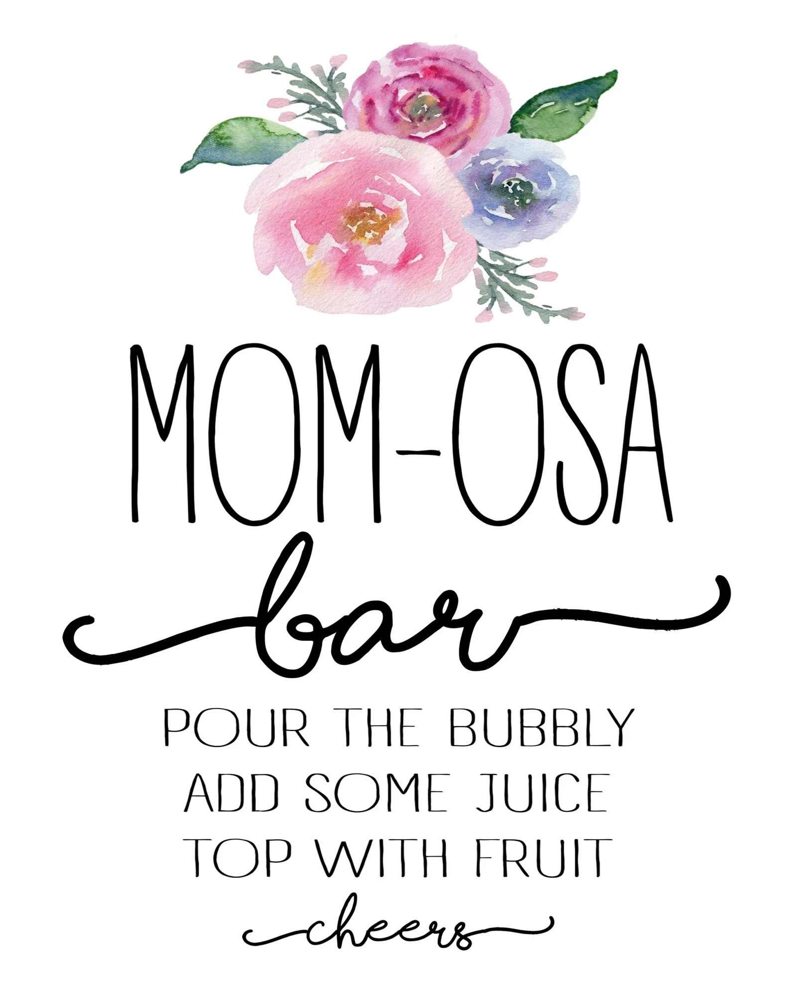 MOM osa Bar With Free Printables