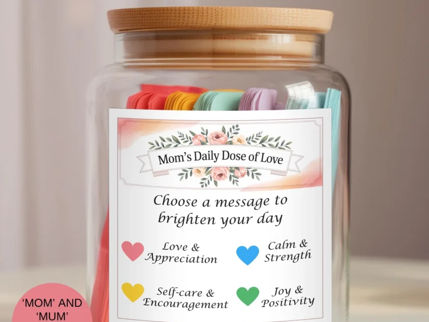 Mother s Day Gift DIY Printable Affirmation Jar 120 Encouragement Notes Mom s Daily Dose Of Love Digital Download Etsy