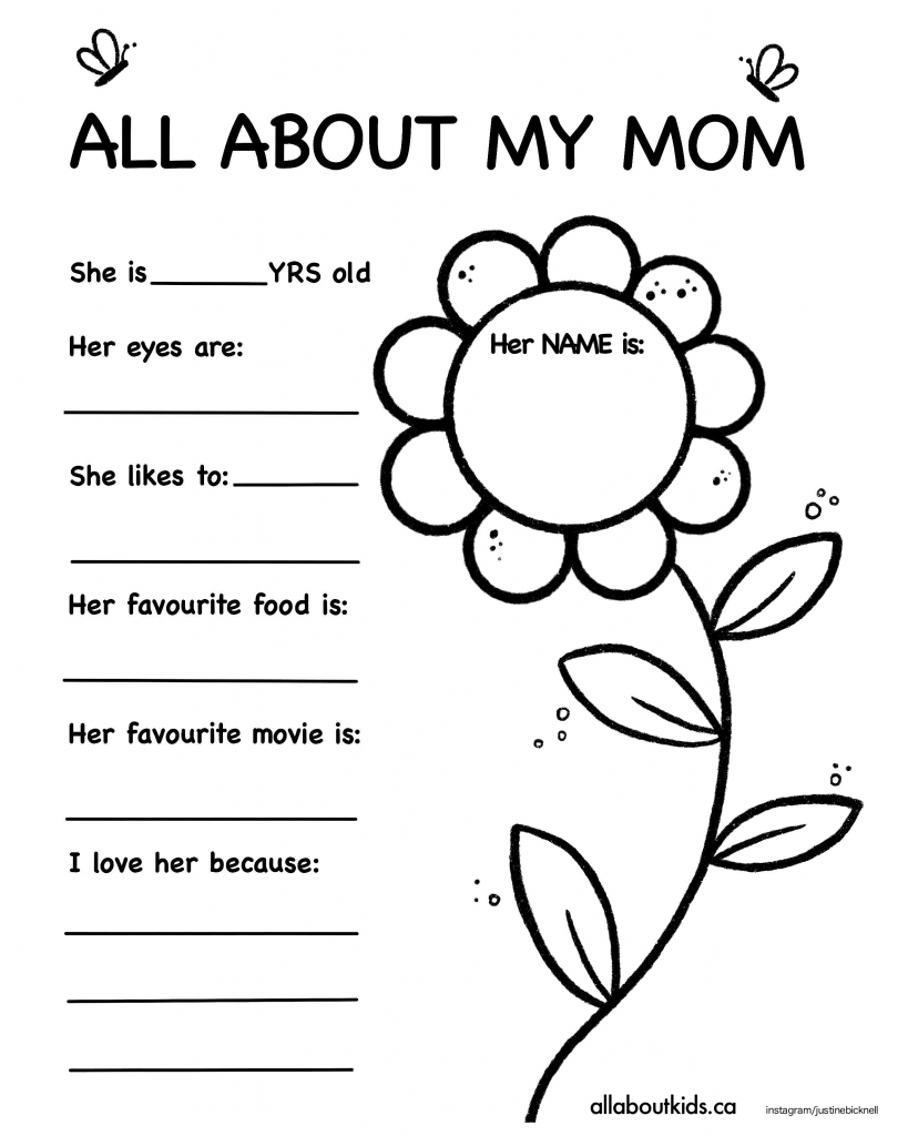 Mothers Day Printable Sheets