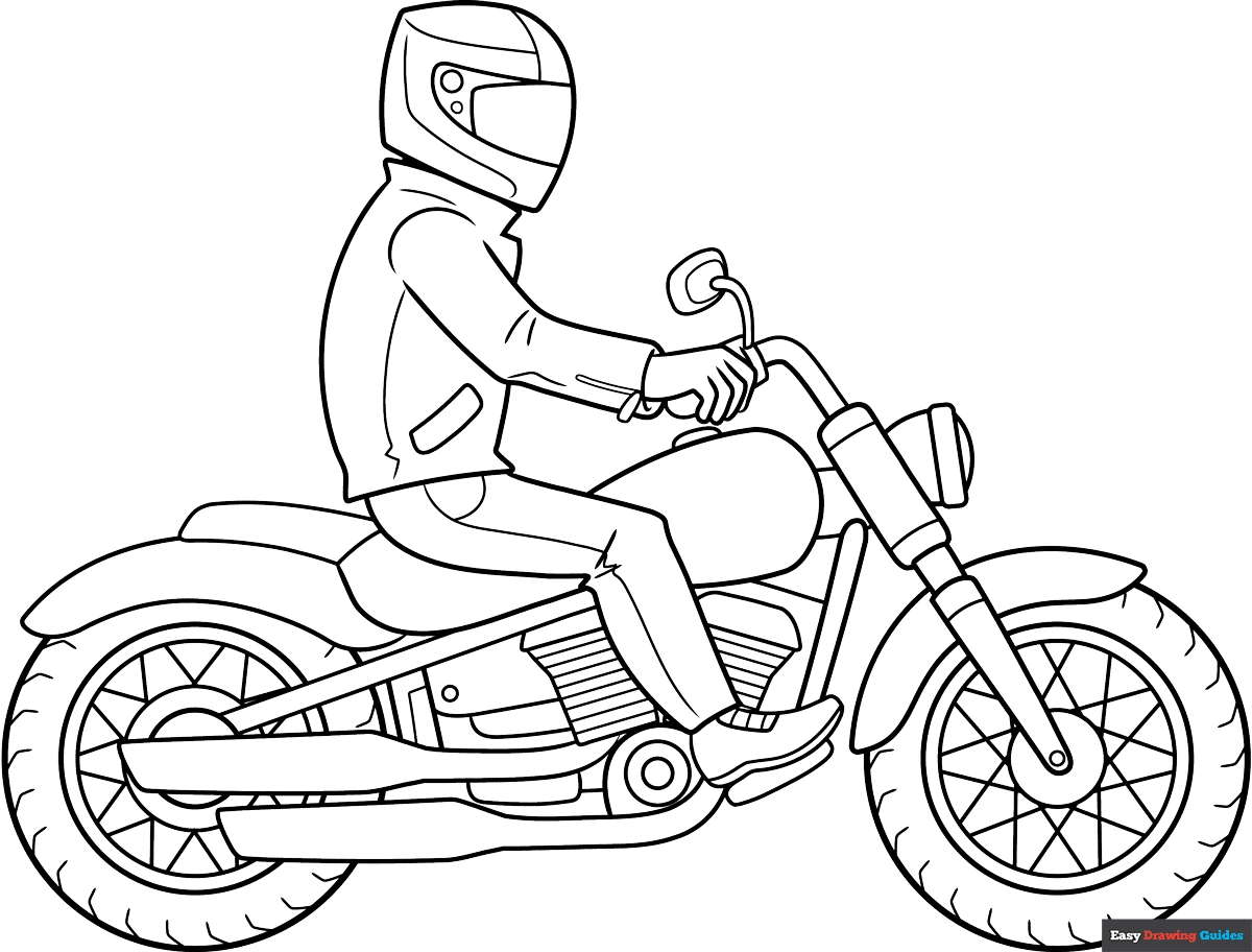 Free Printable Motorcycles Coloring Sheets