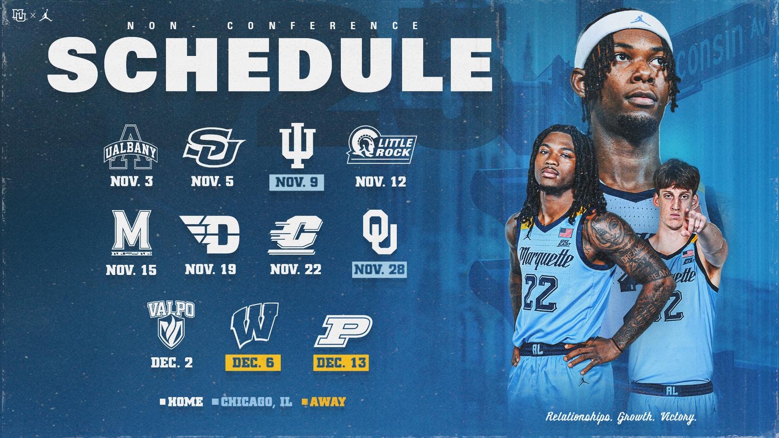 MUBB Announces 2025 26 Non Conference Schedule Marquette University Athletics