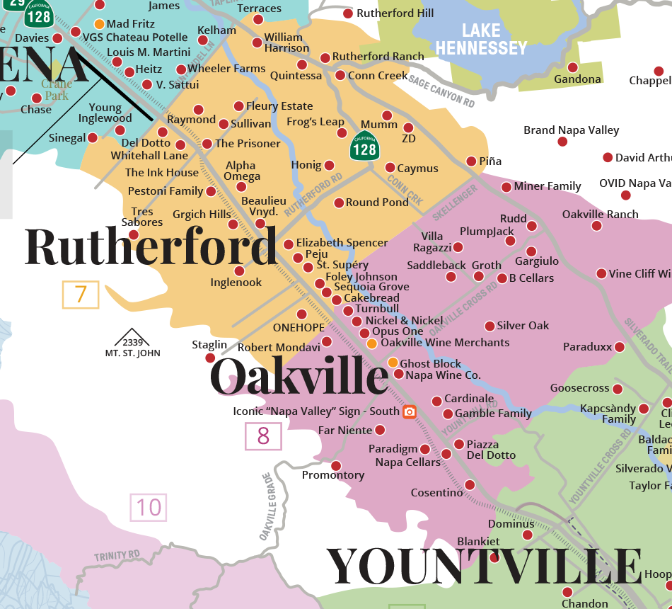 Napa Valley Winery Map Plan Your Wine Tasting Experience