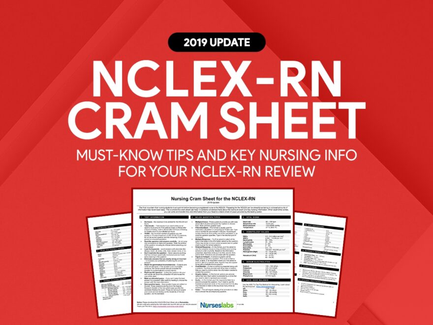 NCLEX RN Cram Sheet For Nursing Exams Nurseslabs