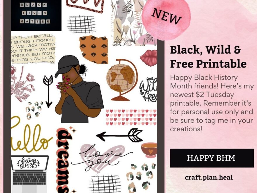 NEW Black History Stickers Printable Clipart Digital Journaling Stickers Printable Instant Download Happy Planner Passion Planner A5 Etsy