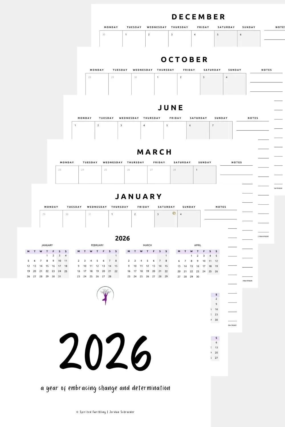 Next Year s Monthly Printable Planner Spirited Earthling Next Year s Monthly Printable Planner Spirited Earthling