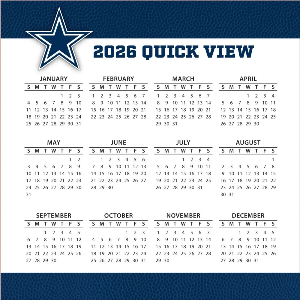 Dallas Cowboys Printable 2026 Schedule Dallas Cowboys Printable 2026 Schedule