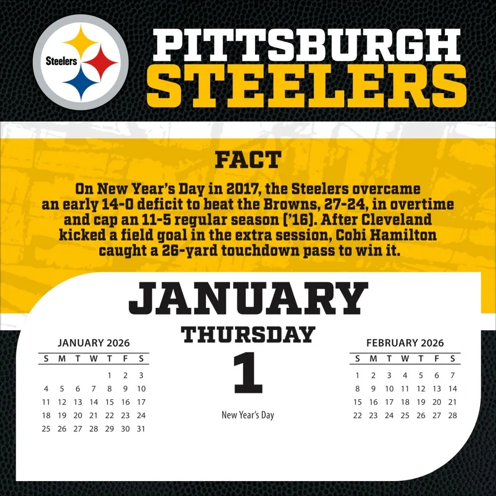 Printable Pittsburgh Steelers Schedule 2026