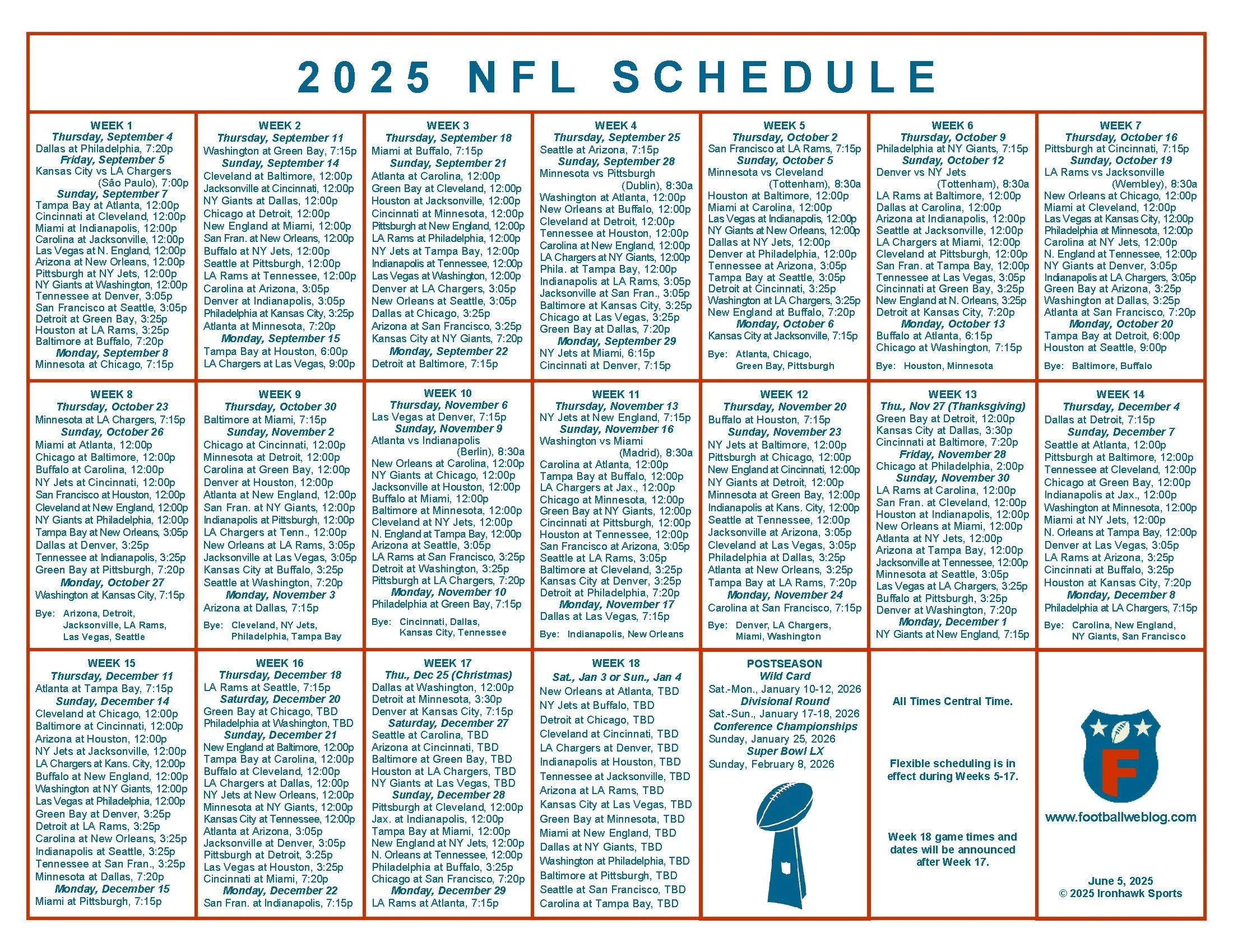 NFL Schedule The Franchise Sports Bar And Grill