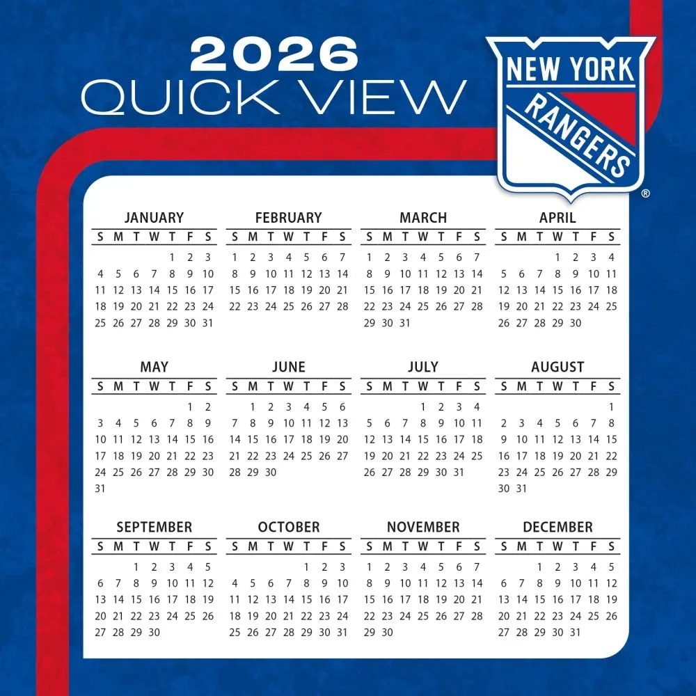 NHL New York Rangers 2026 Desk Calendar Calendars