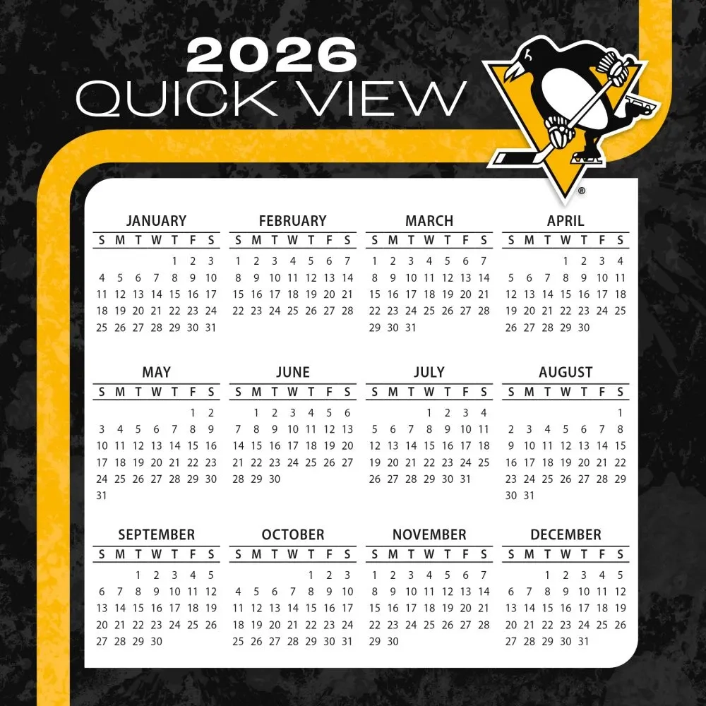 NHL Pittsburgh Penguins 2026 Desk Calendar Calendars NHL Pittsburgh Penguins 2026 Desk Calendar Calendars