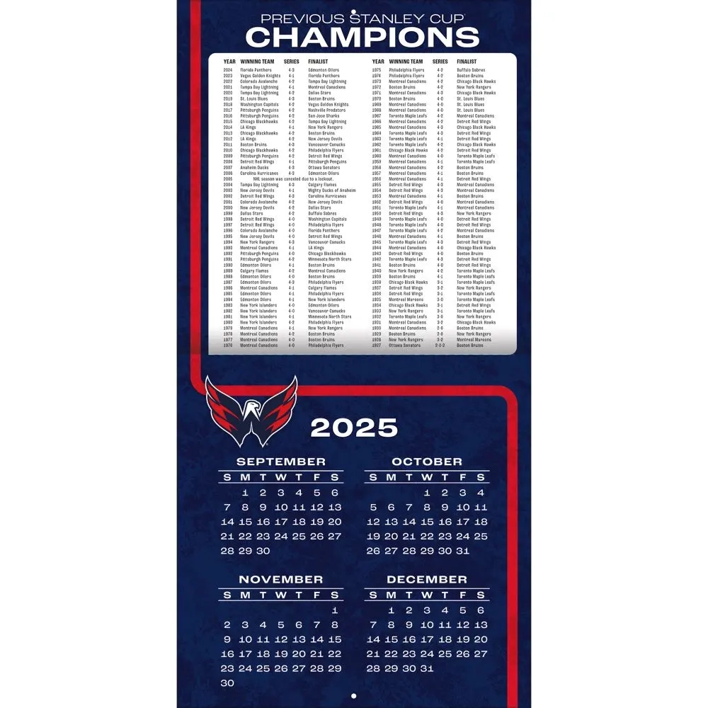 Printable Washington Capitals Schedule