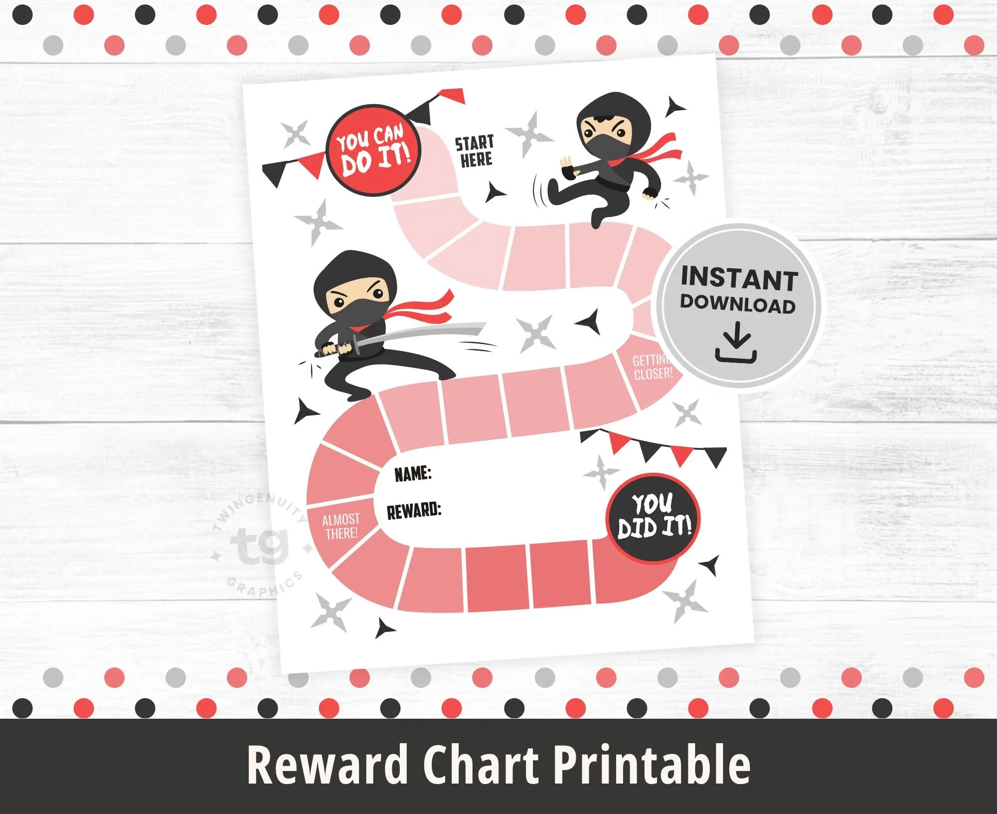 Ninjago Reward Chart Etsy