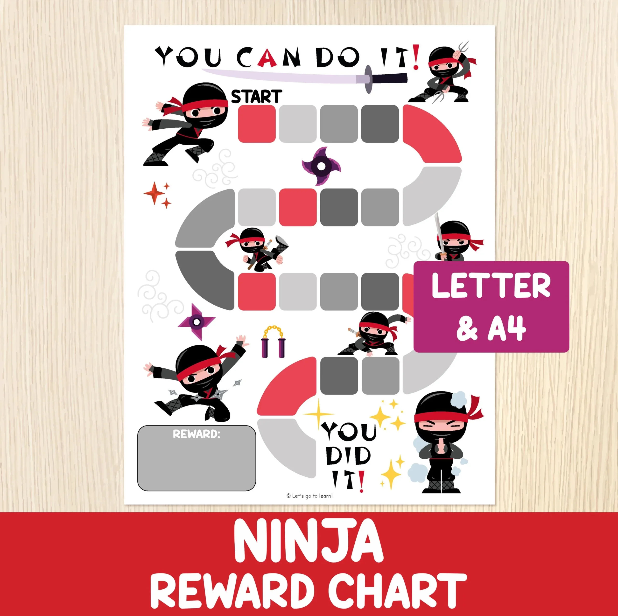 Ninjago Reward Chart Etsy