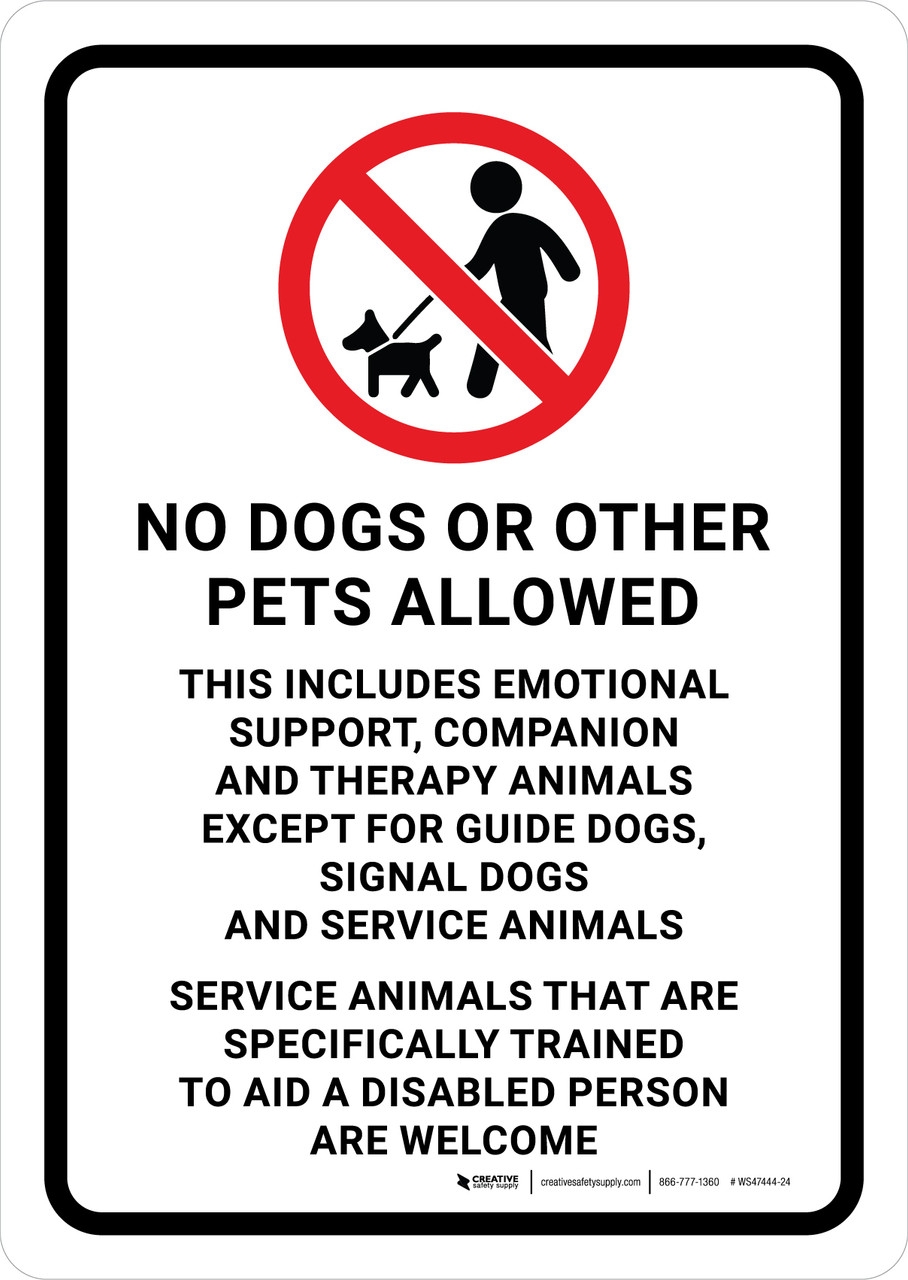 Free Printable Service Animal Signs