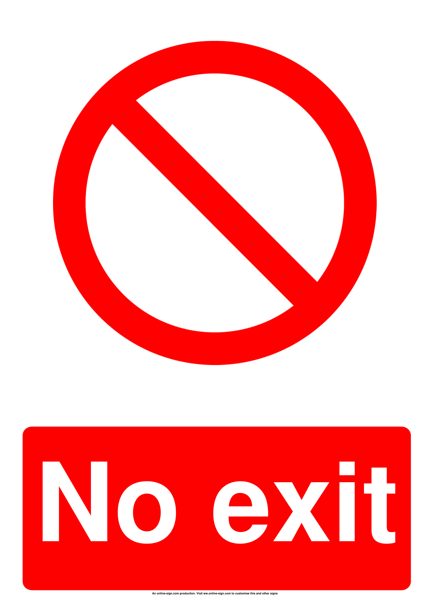 No Exit Signs Poster Template No Exit Signs Poster Template