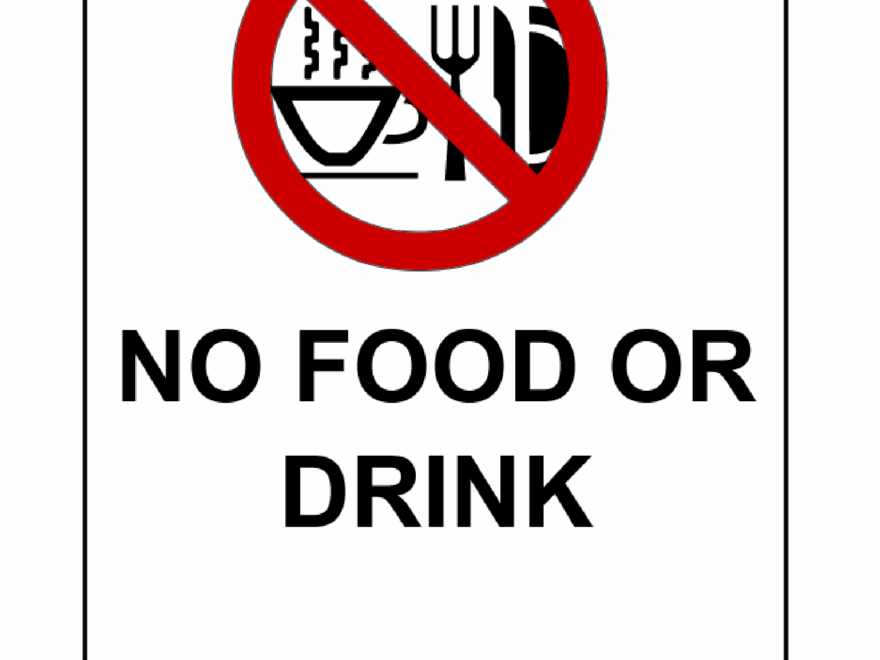 No Food Or Drink Signs Poster Template