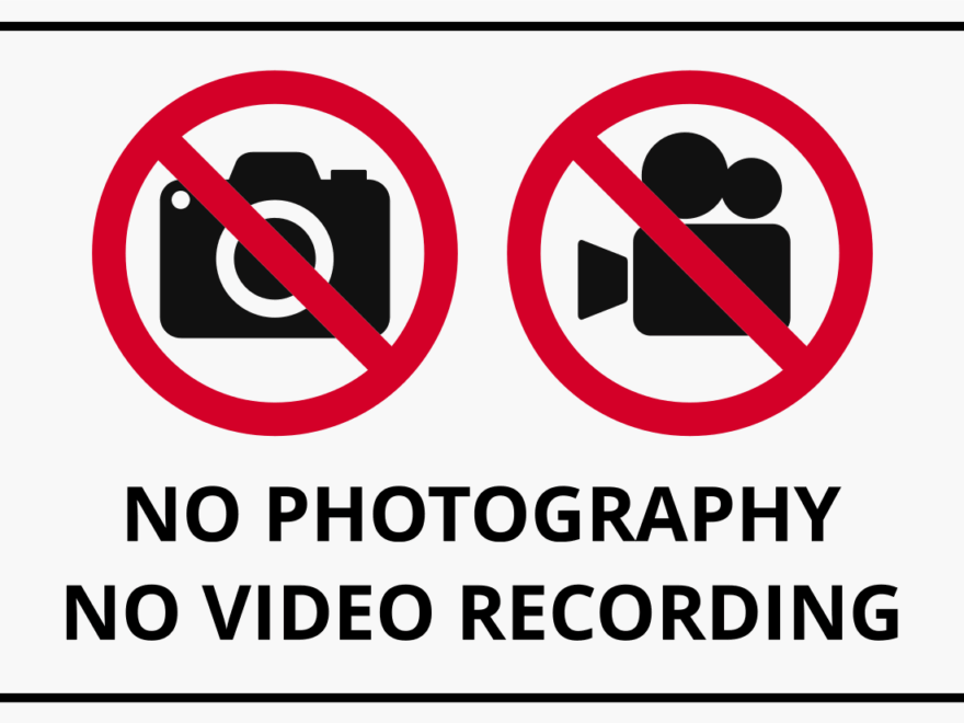 No Photography And Video Recording Allowed Sign Template Square Signs