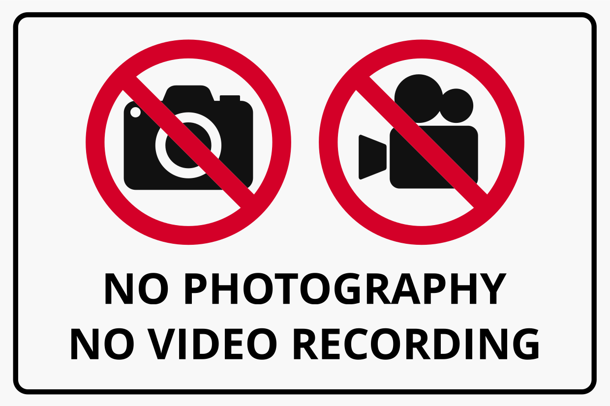 No Photography And Video Recording Allowed Sign Template Square Signs No Photography And Video Recording Allowed Sign Template Square Signs