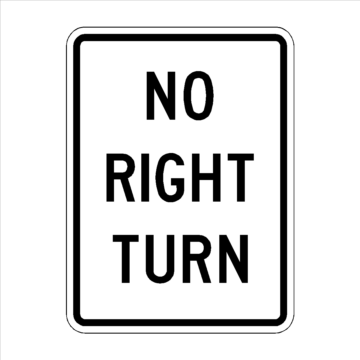 No Right Turn Print Plus Designz No Right Turn Print Plus Designz
