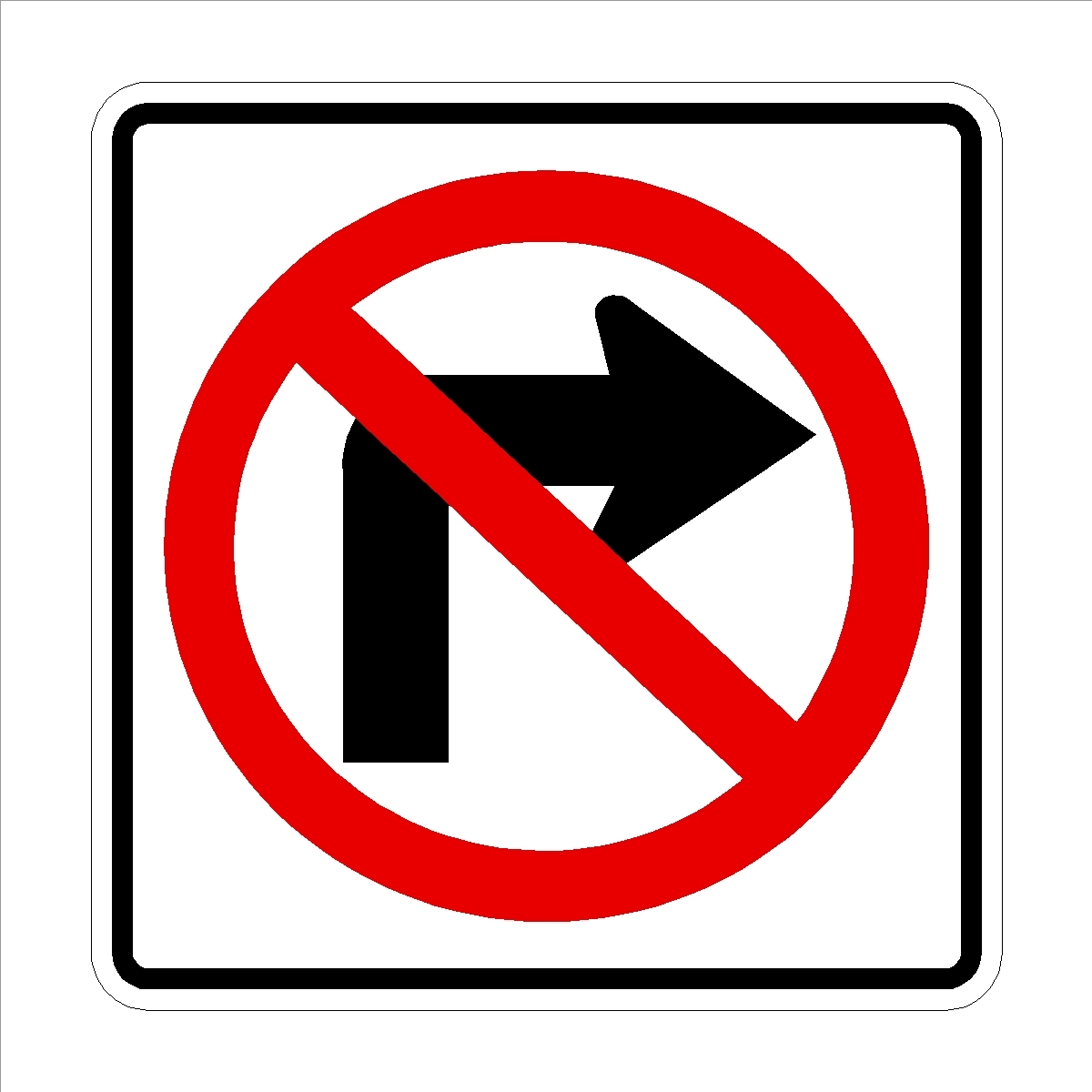 No Right Turn Symbol Print Plus Designz No Right Turn Symbol Print Plus Designz