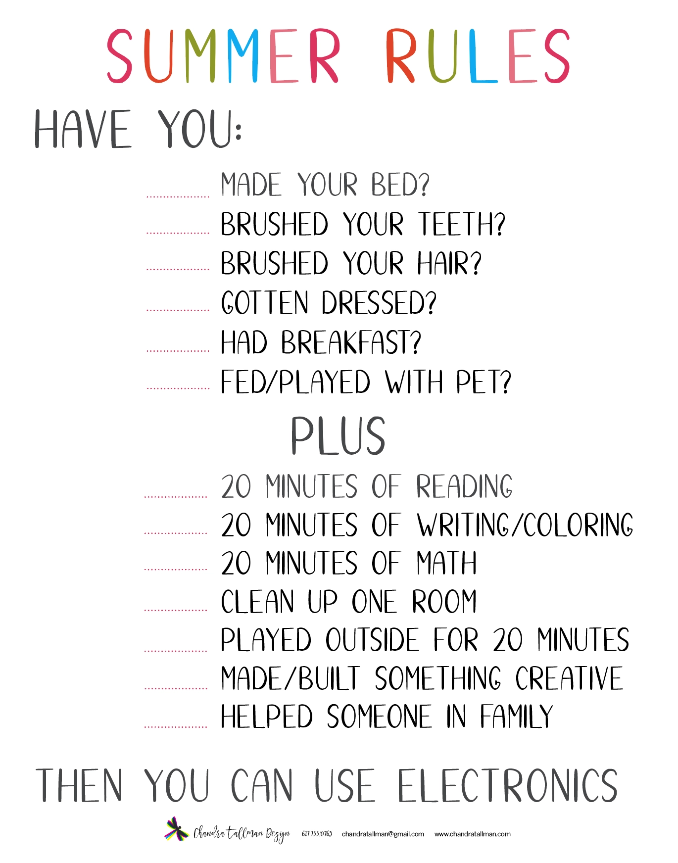 No Screen Time Blog Chandra Tallman