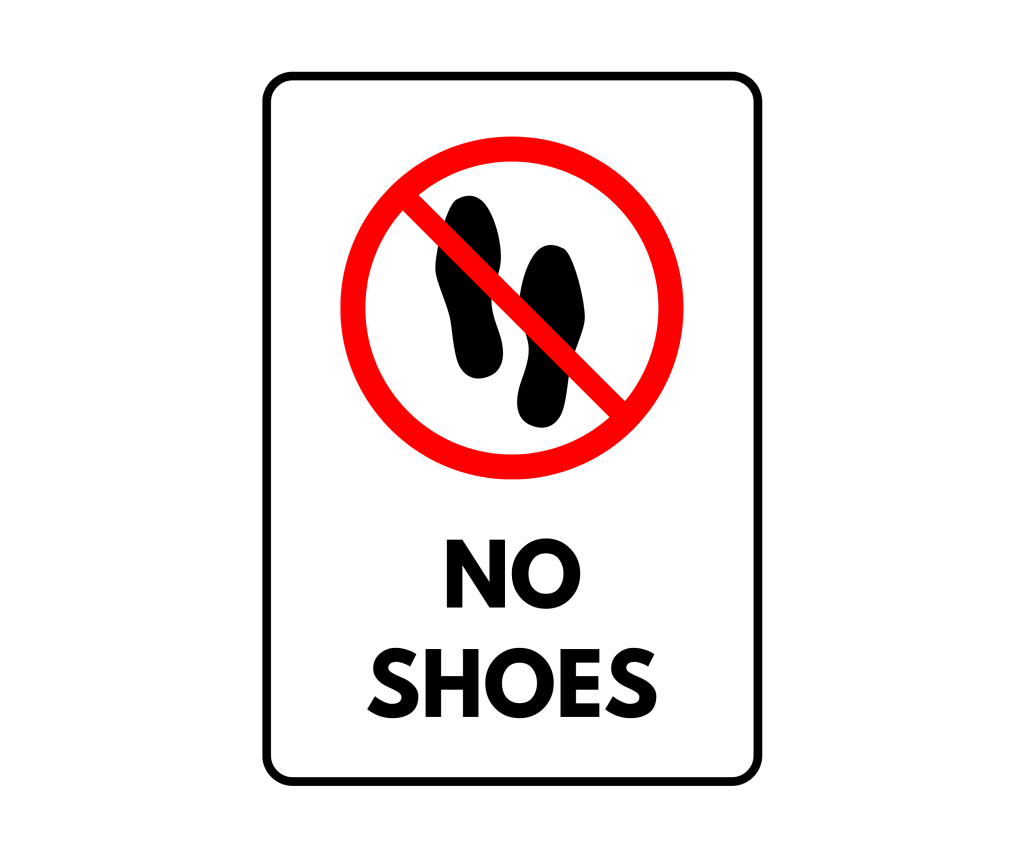 Free No Shoes Allowed Printable Sign
