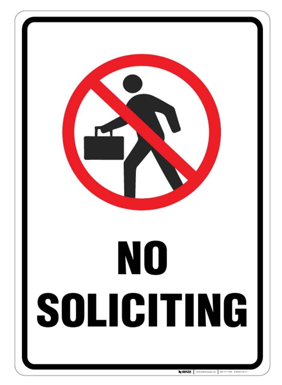 No Soliciting Sign For Business Printable No Soliciting Sign For Business Printable