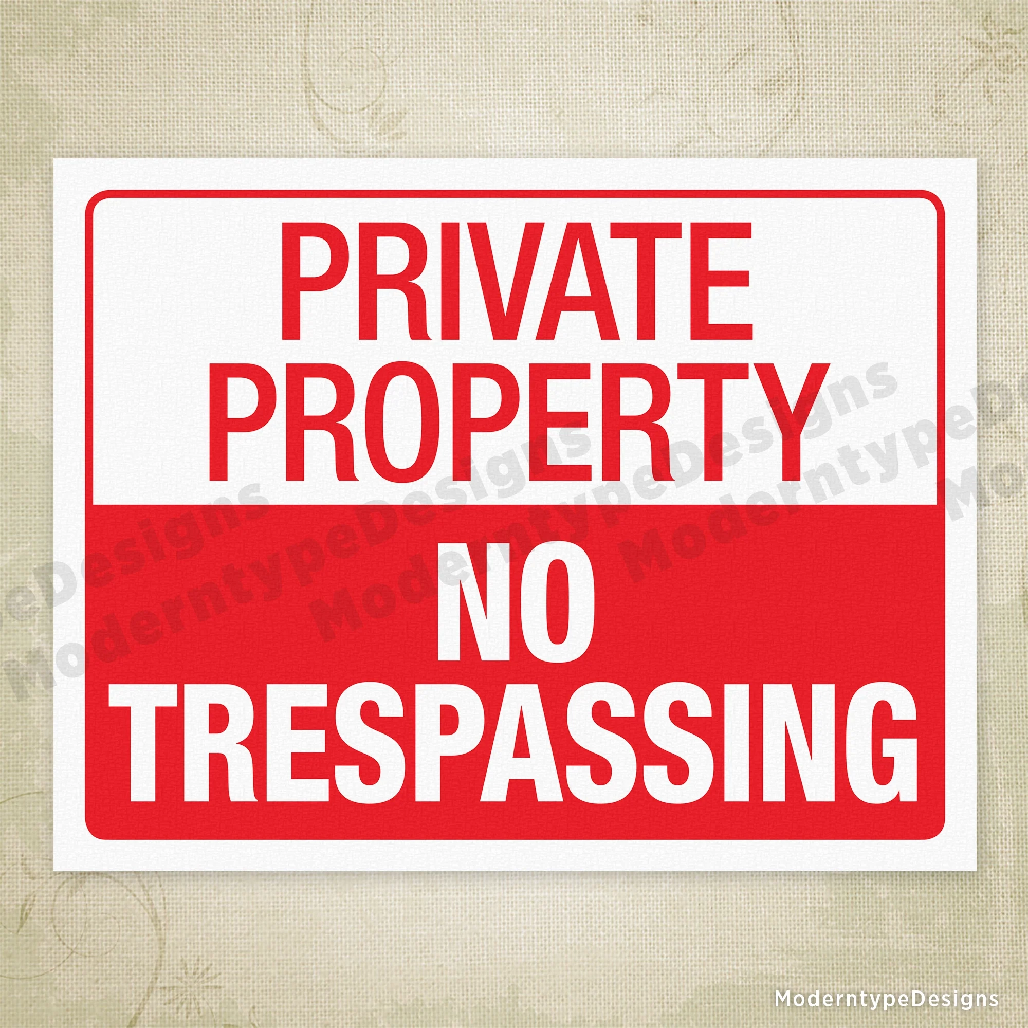 No Trespassing Private Property Printable Sign No Trespassing Private Property Printable Sign