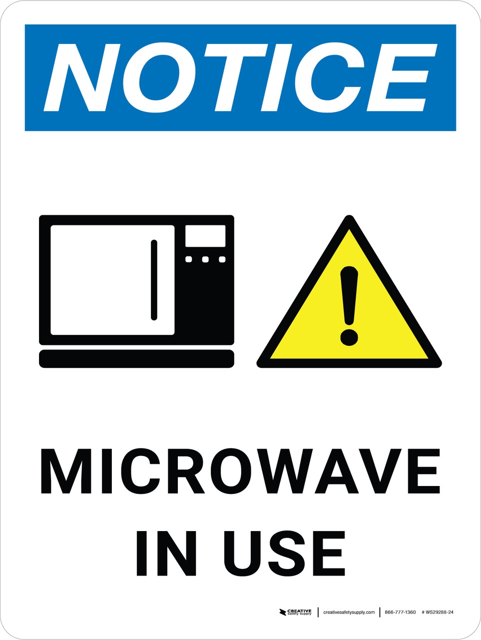 Microwave In Use Sign Free Printable