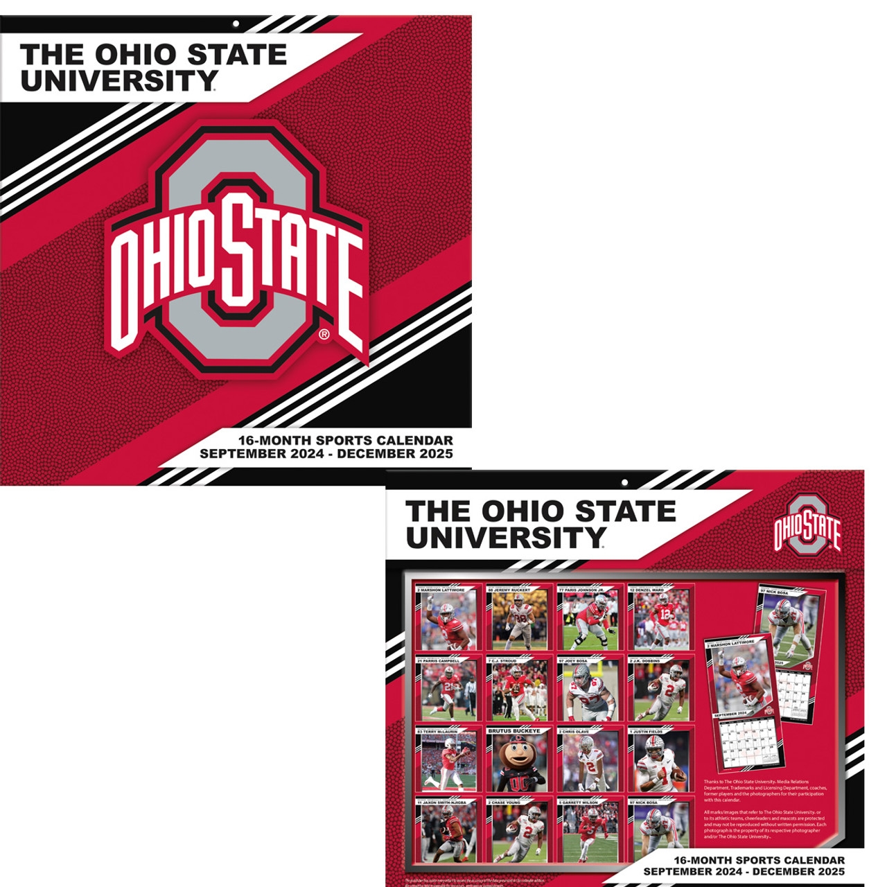 Ohio State 2026 Football Wall Calendar College Traditions