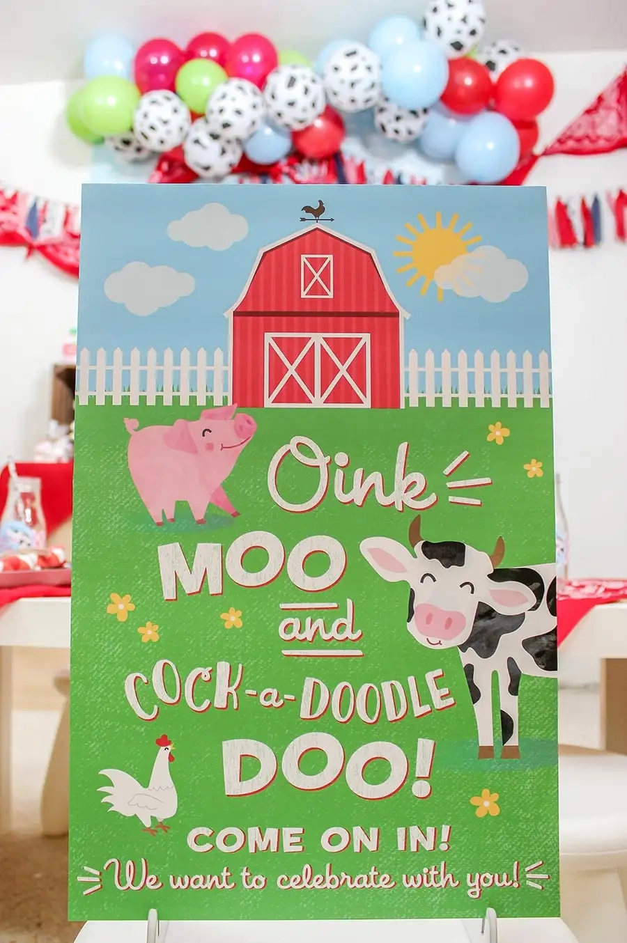 Free Barn Party Printable Signs