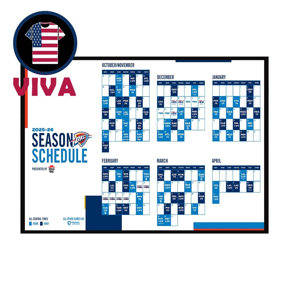 Printable Thunder Schedule 2026