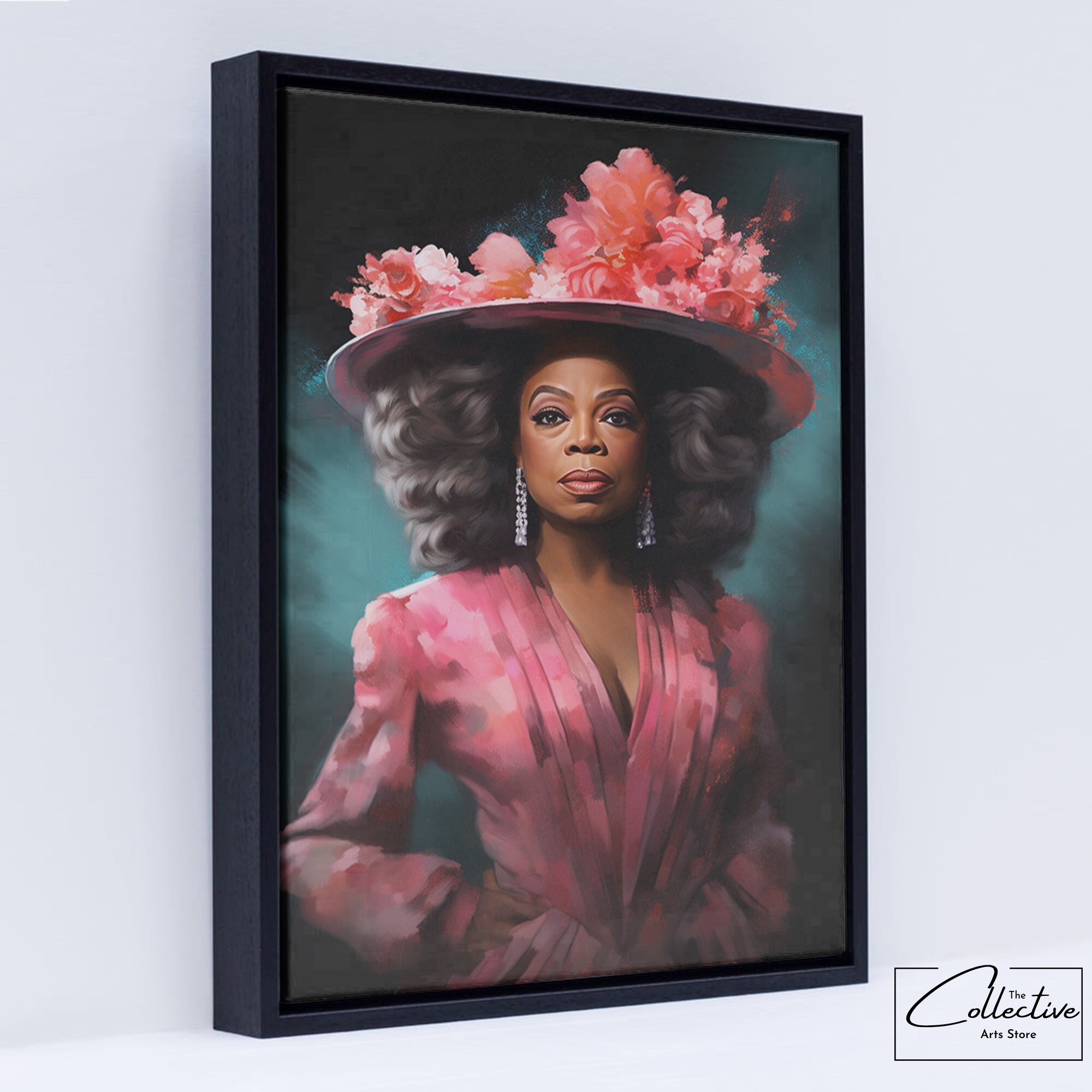 Oprah Winfrey Celebrity Portrait Celebrity Wall Art Inspirational Art Housewarming Gift Celebrity Posters Canvas Poster Framed Unframed Etsy