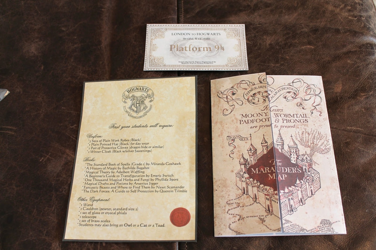 Harry Potter Supply List Printable