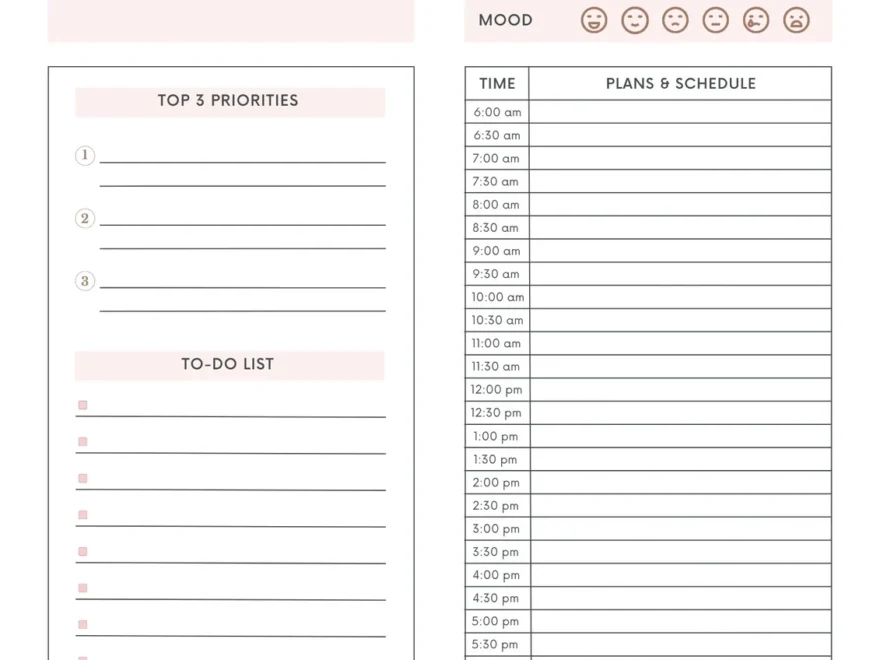 Page 4 Free Personalized Monthly Planner Templates To Print Canva