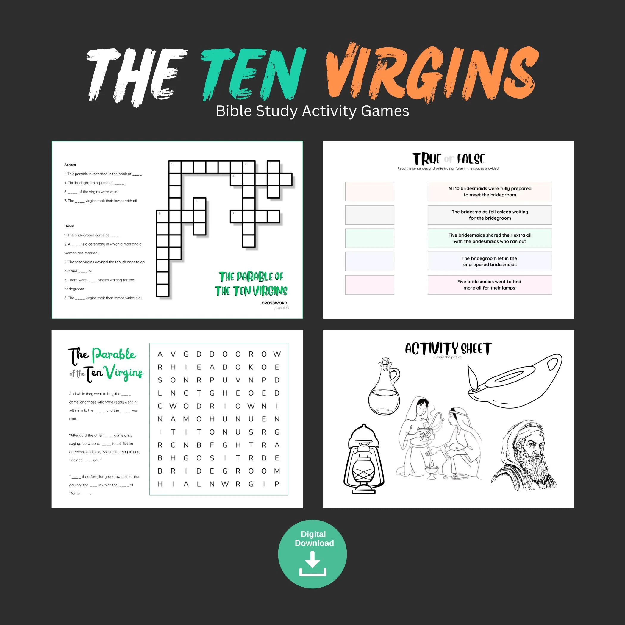 Parables Of 10 Virgins Christian Bible Study Printable Quiz Game Fun Children Church Sunday School Activity Kid Crosswordpuzzle Wordsearch Etsy Parables Of 10 Virgins Christian Bible Study Printable Quiz Game Fun Children Church Sunday School Activity Kid Crosswordpuzzle Wordsearch Etsy