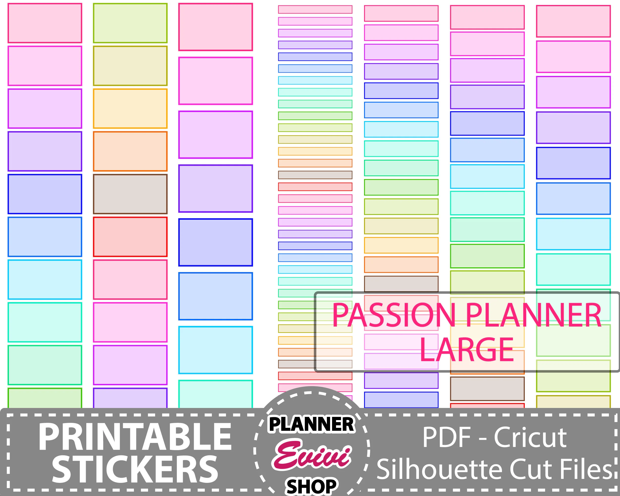Passion Planner Sticker printable Passion Planners Large Time Blocks 0 5 1 1 5 2 2 5 Hour Strips For The Pp Weeks Layout Section Etsy