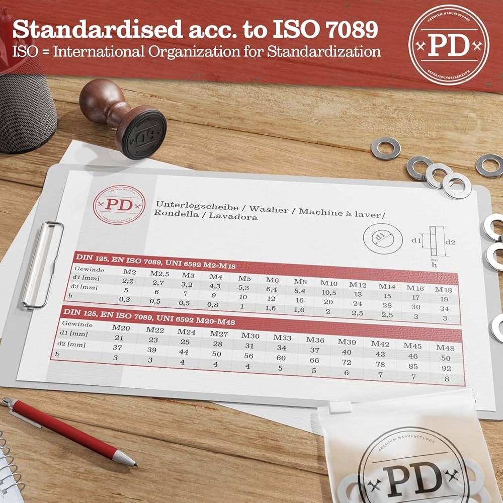 PD Flat Washers Made Of Plastic M10 DIN 125 Form A ISO 7089 PA Nylon Sealing Rings Flat Plastic Rings With Small Outer Diameter Pack Of 50 Amazon nl DIY Tools