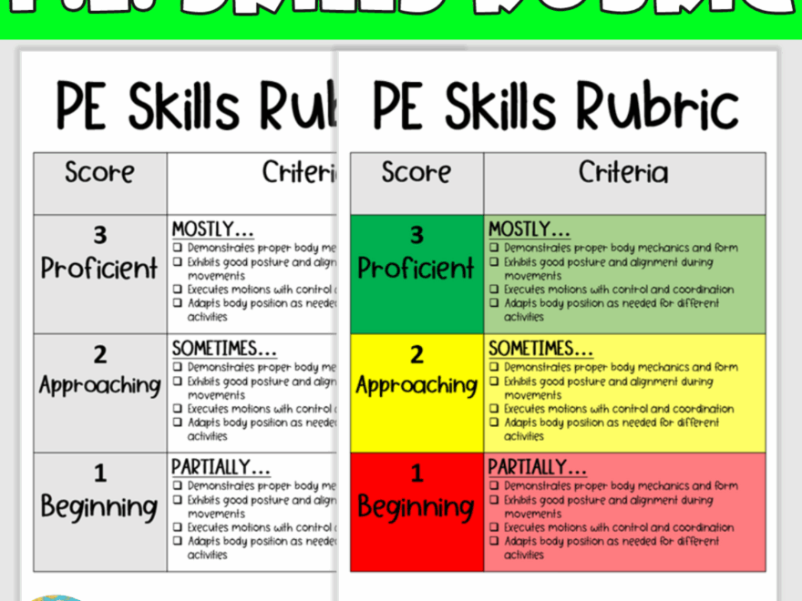 PE Skills Rubric