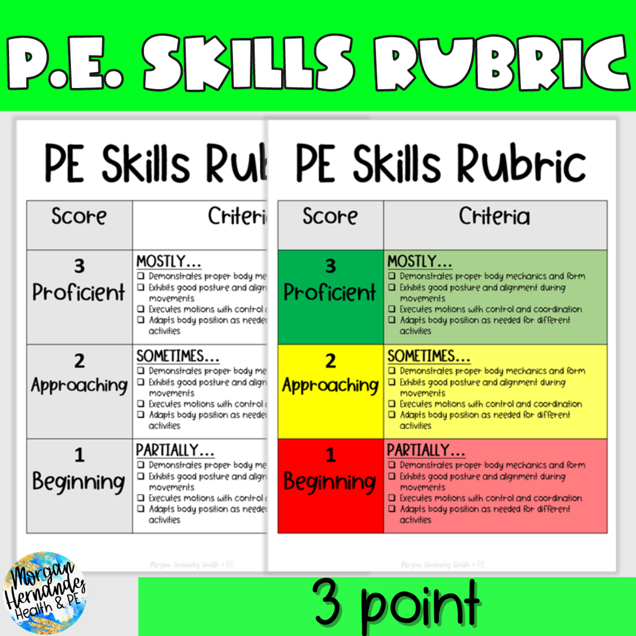 PE Skills Rubric PE Skills Rubric