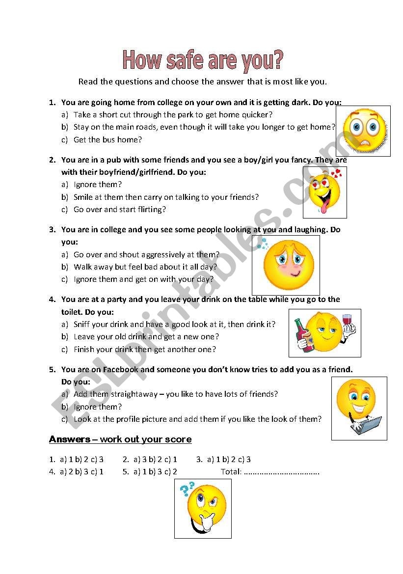 Printable Home Safety Quiz
