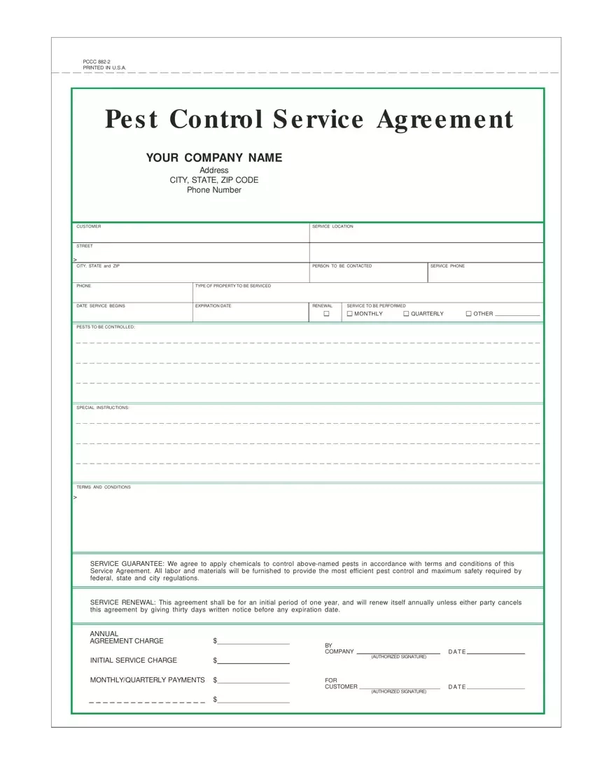 Pest Control Contract Template Fill Out Printable PDF Forms Online Pest Control Contract Template Fill Out Printable PDF Forms Online