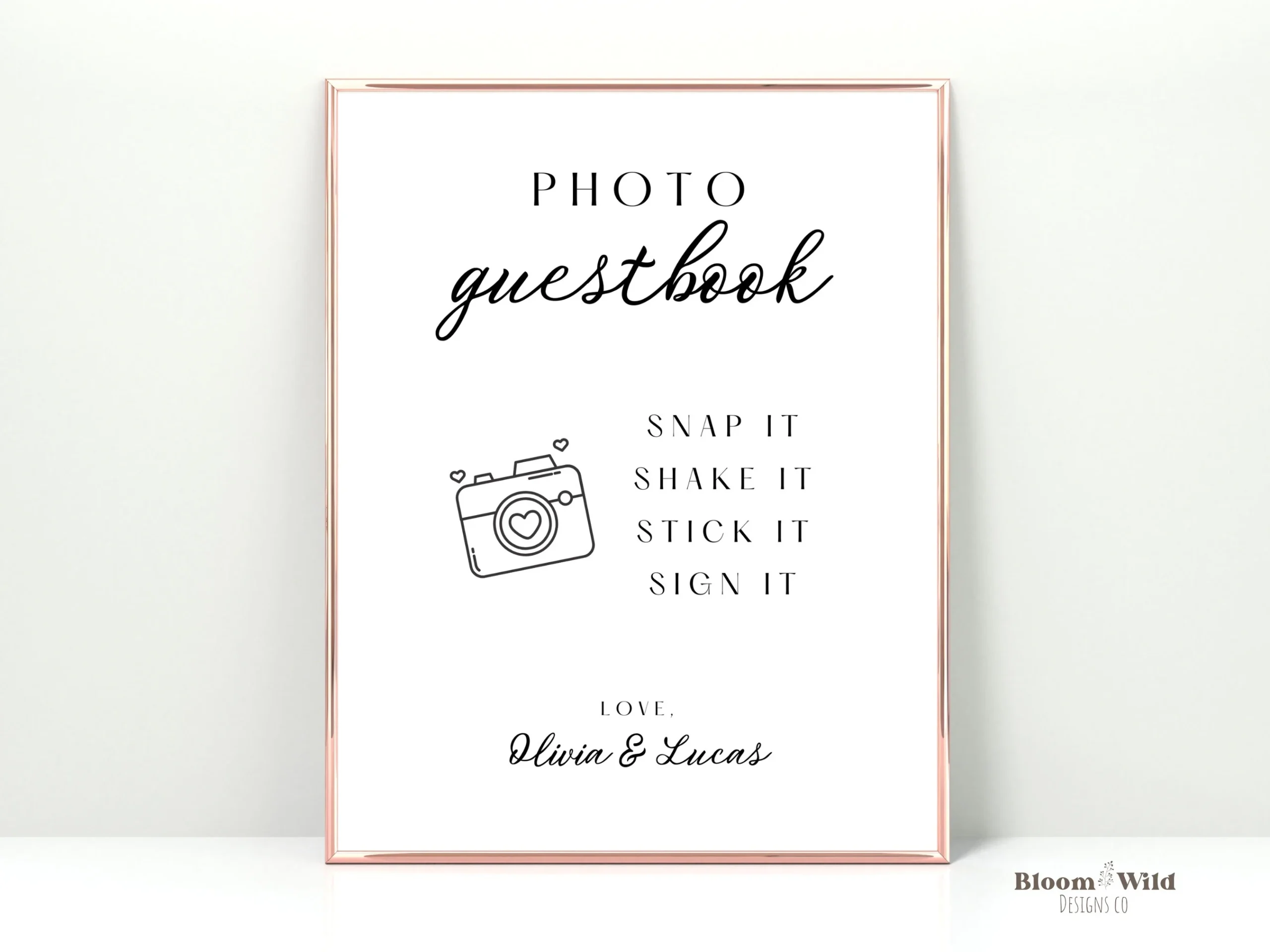 Polaroid Guest Book Sign Printable